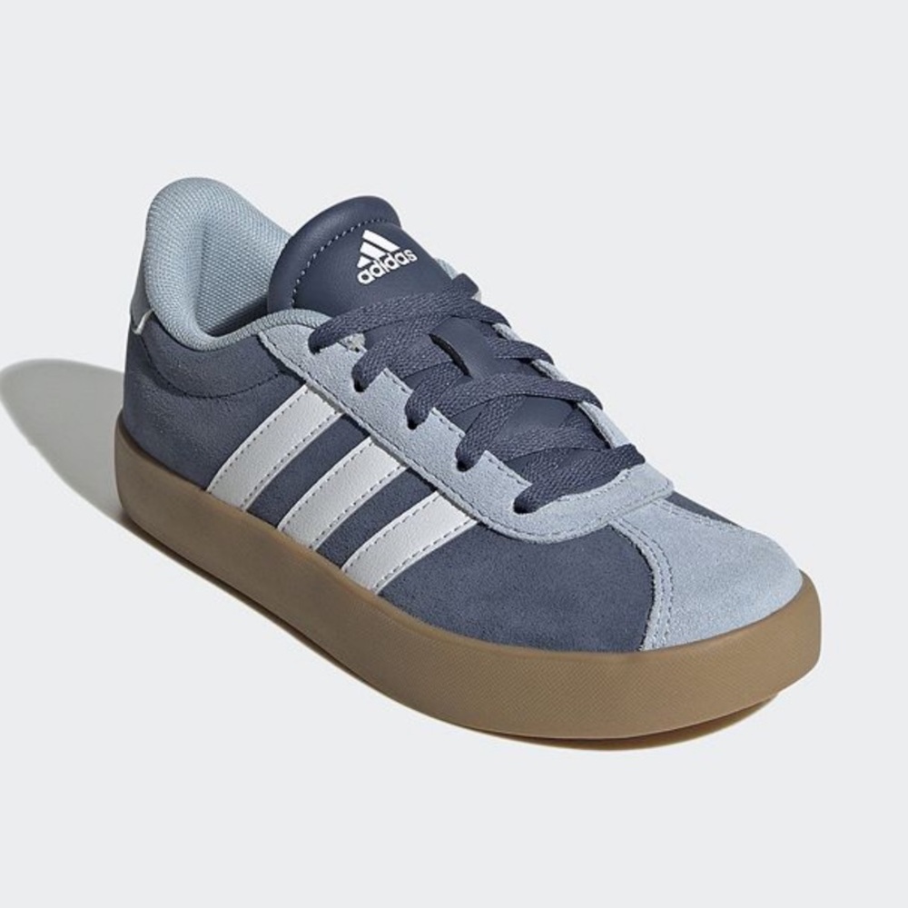 Adidas Kids VL Court 3.0 Blue Gray Gum Sole Sneakers Size 13 NEW